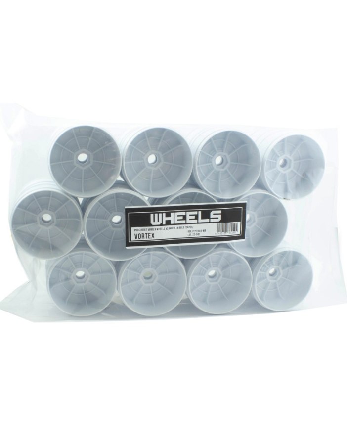 Procircuit Vortex Wheels V2 White In Bulk (24Pcs) | Big Bang Hobbies