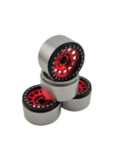 1.9" Aluminum Beadlock Crawler Wheels M105 Red/Black | BBH