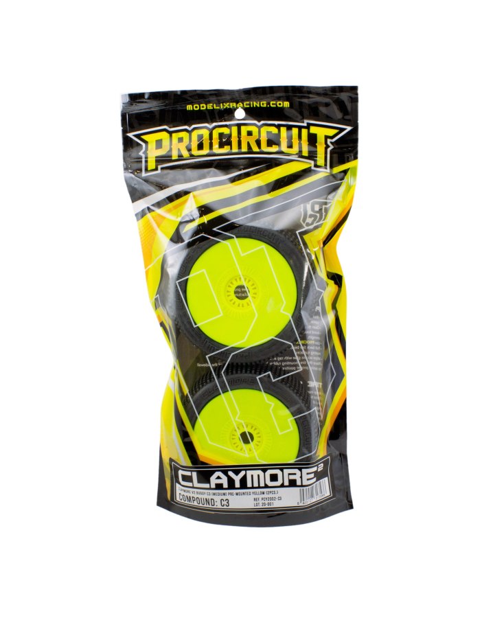 Procircuit Claymore V2 Pegadas Llanta Amarilla | Big Bang Hobbies