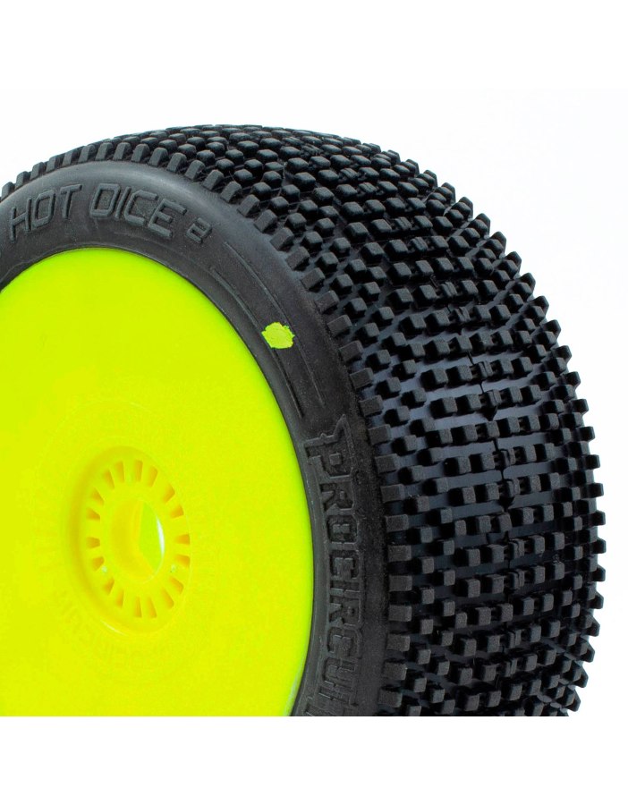 Procircuit Hot Dice V2 Pre-Mounted Yellow Wheel | Big Bang Hobbies