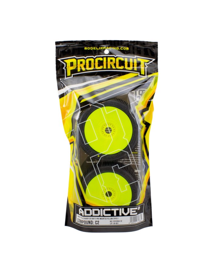 Procircuit Addictive V2 Pre-Mounted Yellow Wheel | Big Bang Hobbies