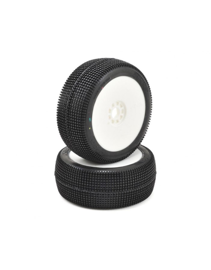AKA Zipps 1/8 Buggy Pre-Mounted Tires (2) (White) | Big Bang Hobbies