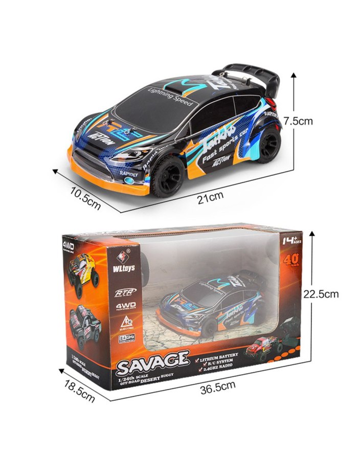 Embalaje perfecto del coche teledirigido Wltoys A242 Rally