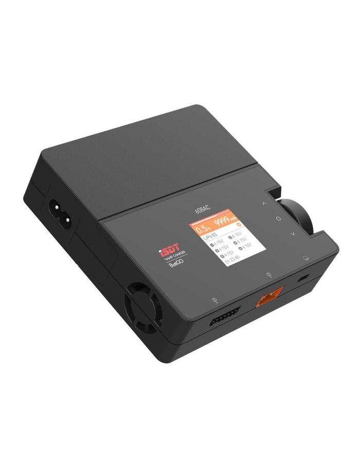 Vista lateral cargador ISDT 608AC