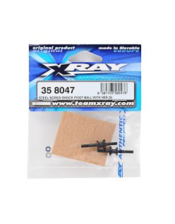 XRAY XB8 Steel Screw Shock Pivot Ball With Hex | Big Bang Hobbies
