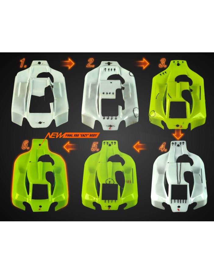 Carrocería XRAY XB8 "Eazy" Nitro/Eco - Recambio XRAY XB8 | BBH