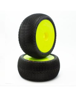 6mik Rapid-T 1/8 Truggy Pre-Mounted Tires (Yellow) | Big Bang Hobbies