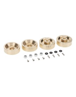 Axial SCX24 6mm Brass Wheel Weight With Hex Adaptor (4Pcs)