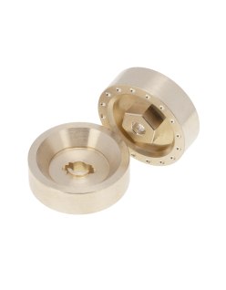 Axial SCX24 6mm Brass Wheel Weight With Hex Adaptor (4Pcs)