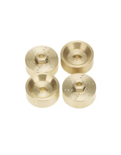 Axial SCX24 6mm Brass Wheel Weight With Hex Adaptor And  Drive Shafts (4Pcs)