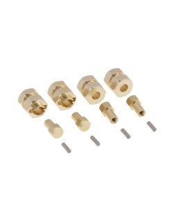 Axial SCX24 4mm Diameter Brass Wheel Hex Adaptor (4Pcs)