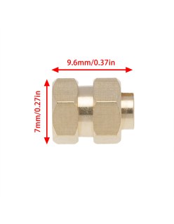 Axial SCX24 4mm Diameter Brass Wheel Hex Adaptor (4Pcs)