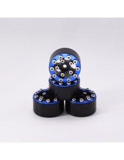 Llantas Beadlock Axial SCX24 Aluminio CNC Rojo (4) | Big Bang Hobbes