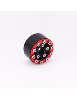 Axial SCX24 CNC Aluminum Screws-Style Beadlock Wheels Red (4Pcs)