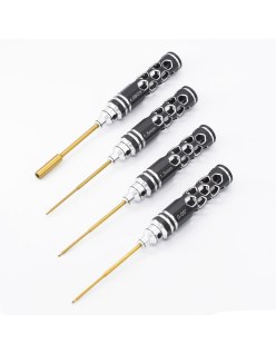 Axial SCX24 Hss Honey Comb Wrench Tool Hex 0.05''/1.3/1.5mm, Socket 4.0mm (4Pcs)