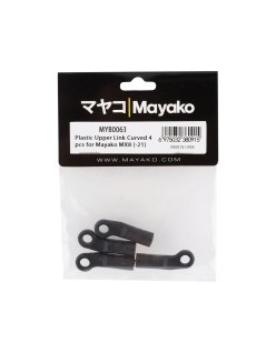 Mayako MX8 Plastic Upper Link Curved 4Pcs   | Big Bang Hobbies