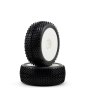 AKA Crossbrace 1/8 Buggy Pre-Mounted Tires (2) (White) | Big Bang Hobbies