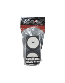 AKA Crossbrace 1/8 Buggy Pre-Mounted Tires (2) (White) | Big Bang Hobbies