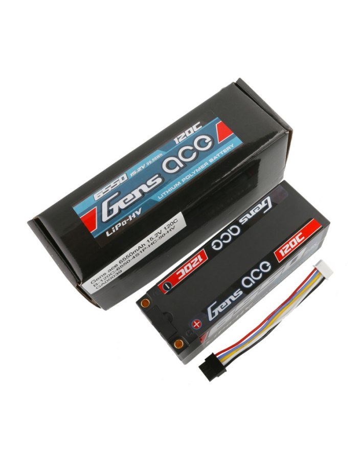 Gens ace 6550mAh 15.2V High Voltage120C 4S1P HardCase Lipo