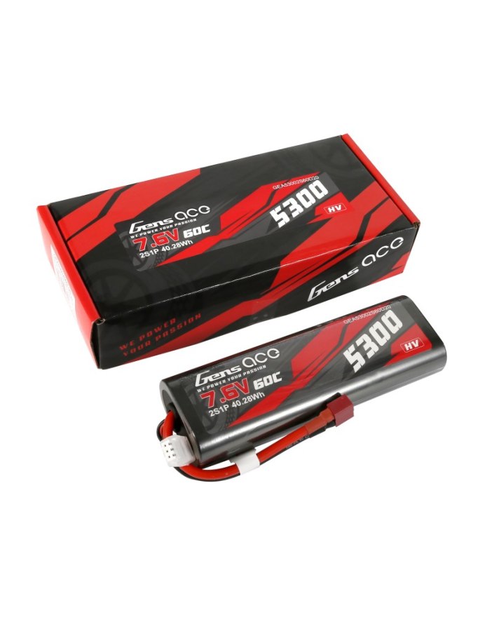 Batterie LiPo Gens Ace 2S 5300mAh | Big Bang Hobbies