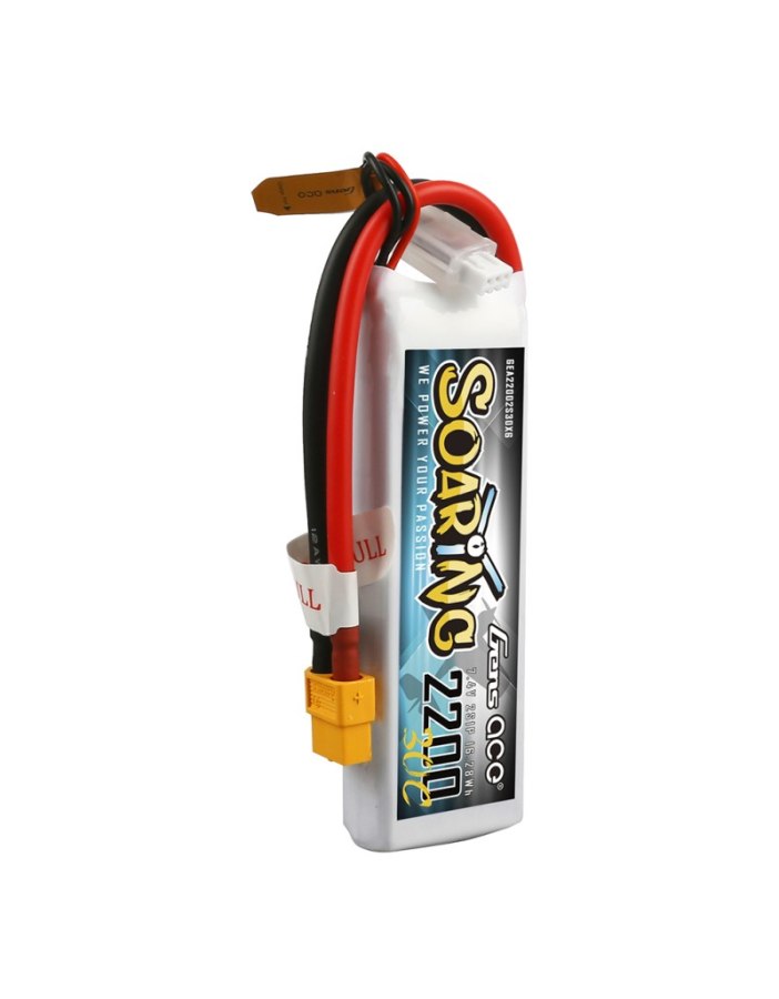 Gens ace Soaring 2200mAh 7.4V 30C Lipo Battery Pack w/ XT60