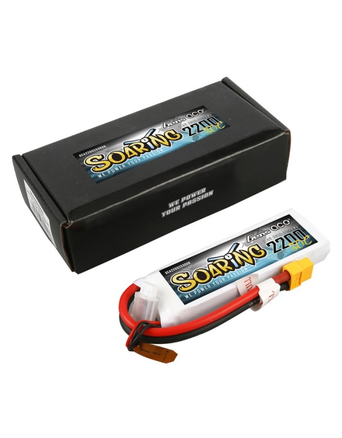 Gens Ace Soaring 2200mAh 7.4v 30C Lipo | Big Bang Hobbies