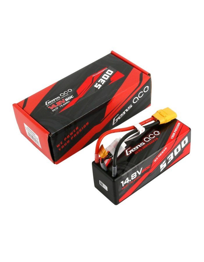 Gens Ace 5300mAh 14.8V 60C Lipo Battery | Big Bang Hobbies