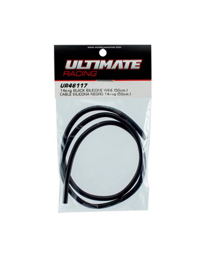 CABLE SILICONA NEGRO 14AWG ULTIMATE RACING 50CM