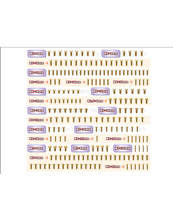 Kit Mugen MBX8r de Tornillería T-Work | Big Bang Hobbies
