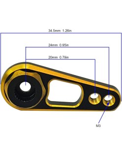 Klaxon de direction en aluminium RCparts | 