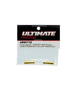 Ultimate Racing 5.0mm Bullet Connector Male (2Pcs) | Big Bang Hobbies