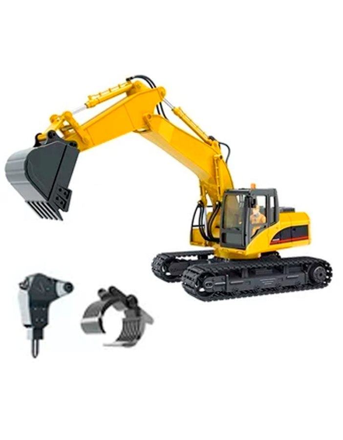 Excavatrice Huina 1535 + Accessoires - Big Bang Hobbies