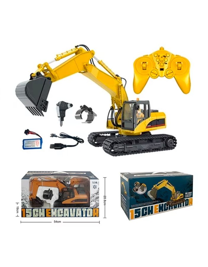 Excavatrice Huina 1535 + Accessoires - Big Bang Hobbies