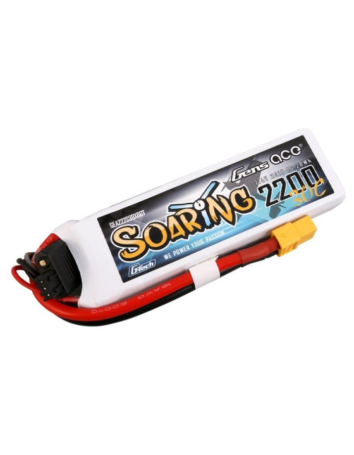Gens Ace G-Tech Soaring 2200mAh 7.4v 30C (XT60)  (LiPo) - Big Bang Hobbies