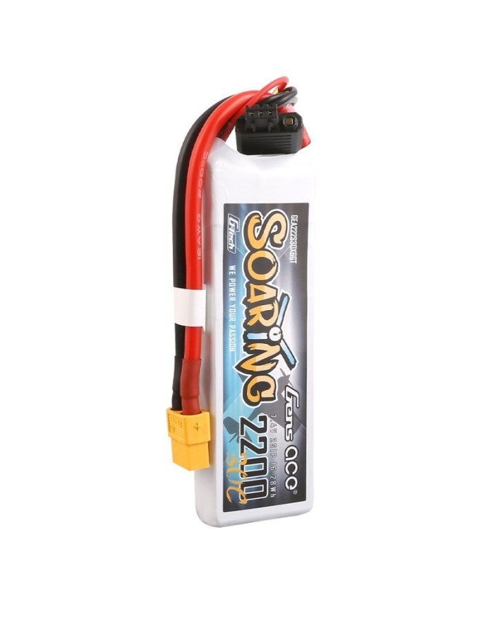 Gens Ace G-Tech Soaring 2200mAh 7.4v 30C (XT60)  (LiPo) - Big Bang Hobbies
