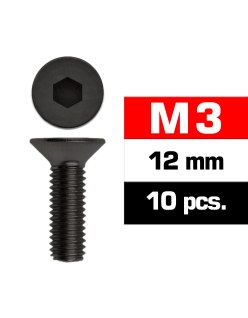 Ultimate Racing M3 Flat head Screws (10) | Big Bang Hobbies