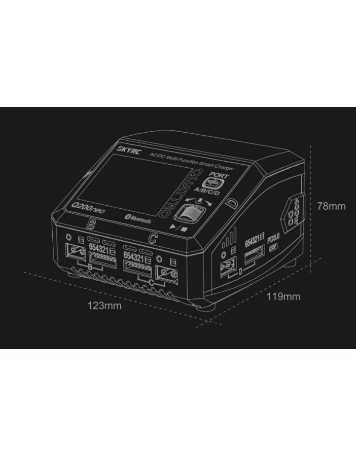 Cargador Skyrc Q200Neo Smart 4x 10A/400W
