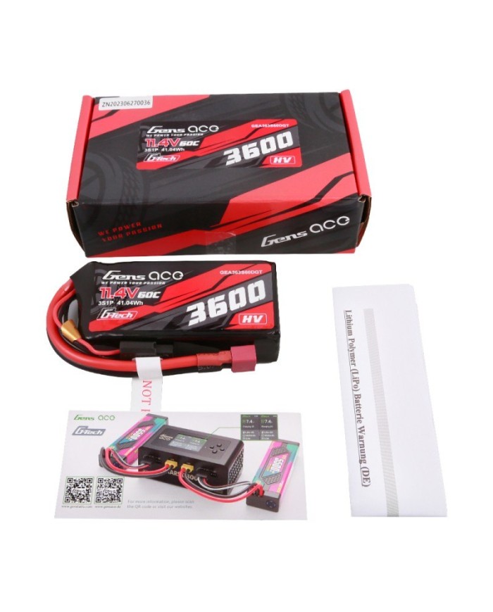 Gens Ace G-Tech 3600mAh 11.1v - Big Bang Hobbies