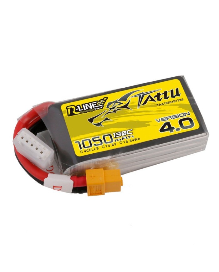 Tattu R-Line v4 1050mAh 14.8v 130C - Big Bang Hobbies