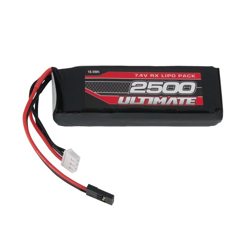 Batterie LiPo Ultime pour récepteur plat 7.4v 2500mAh 2S