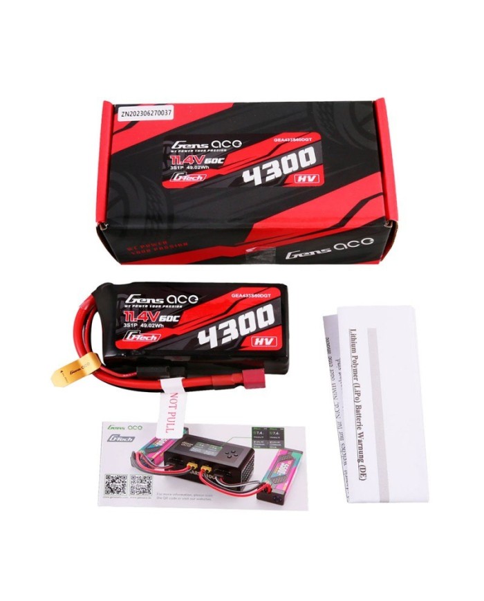 Gens Ace G-Tech 4300mAh 11.4v 60C- Big Bang Hobbies