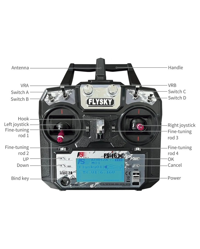 Emisora FlySky i6X 2.4Ghz S-Bus | Big Bang Hobbies