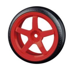 MST 5-Spoke Wheels (+3) + CS-R Soft Tires (Orange) (4pcs) - MST Racing