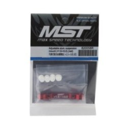 MST RMX Adjustable Aluminum Suspension Mount (+1.5/+3.0) (Red) | MST Racing