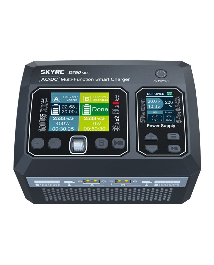 Skyrc D750 MIX – Chargeur + Alimentation AC/DC | Jusqu’à 1600W