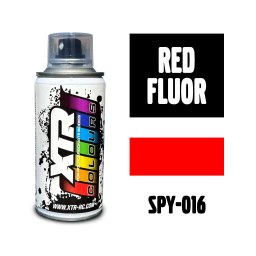 Peinture Spray Rouge Fluo XTR Colours 150ml pour Carrosseries Lexan RC