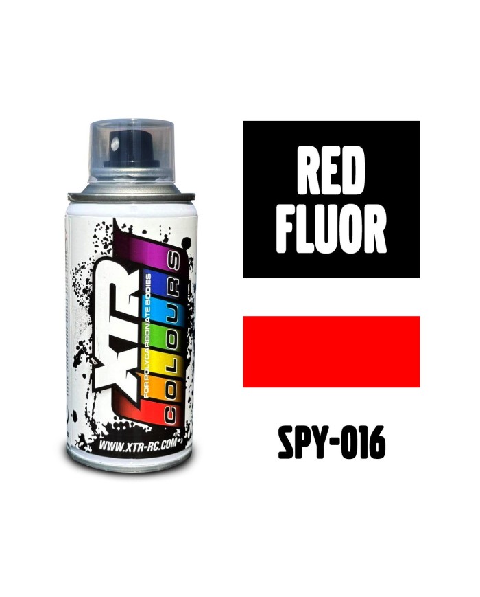 Pintura Spray Rojo Fluor XTR Colours 150ml para Carrocerías Lexan RC