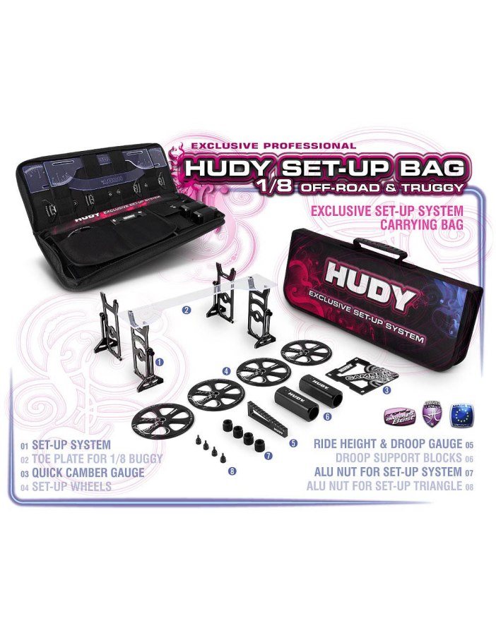 Mesa Setup Hudy 1/8 Off-Road + maleta 