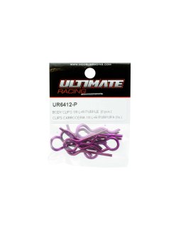 Ultimate Racing 1/8 Body Clips Purple | Big Bang Hobbies
